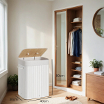Pesukorv kaanega, 72 L, bambusest