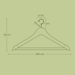 Puidust riidepuud, 20-osaline komplekt, t&auml;ispuidust riidepuud