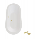 Vann Besco Victoria, 160 x 75 cm, ilma &auml;&auml;reta, sifooni ja &uuml;levooluga, Slim Gold