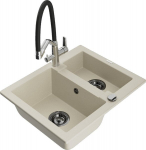 Graniidist k&ouml;&ouml;givalamu Mexen Carlos koos segisti ja sifooniga, Beige+Black/Chrome