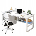 Noorte arvutilaua valge Skandinaavia suured avarad riiulid