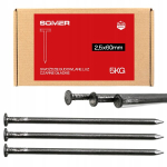 Ehitusnaelad, mustad, siledad, 2,5x60mm, lahtiselt, 5kg, universaalsed