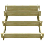 3-korruseline taimelava，taimekast，&otilde;iepott 90 x 90 x 35 cm, immutatud puit CFE73663