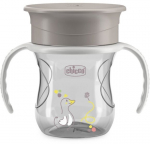 Lekkekindel tass eemaldatavate k&auml;epidemetega Chicco Perfect Cup, hall, 12+ kuud, 200 ml