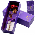 Punane igavene roos karbis lill kingitus t&uuml;drukule naisele emale