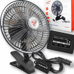 Autoventilaator LTC WTS3, 8 tolli, 21 W, klambriga, 12/24 V, ostsillatsiooniga, must