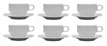 Lubiana Arcadia 6 x tass 220 ml + alustassid