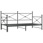 &uuml;heinimese voodi，t&auml;iskasvanu voodi，lamamisvoodi ilma madratsita, must 100x200 cm teras CFE803317
