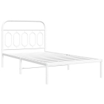 &uuml;heinimese voodi，t&auml;iskasvanu voodi，metallist voodiraam peatsiga, valge, 100x200 cm CFE529092