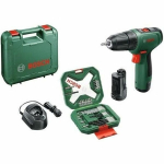 Bosch EasyDrill 1200 drill driver with 2 batteries, 1 charger, a case with bits
