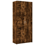 k&otilde;rge kapp，puhvetkapp, suitsutatud tamm, 80x42,5x185 cm tehispuit CFE334180