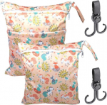 Zocone 2 tk m&auml;rgade kottide komplekt lasteaeda, riidest m&auml;hkmete m&auml;rg kott, suured korduvkasutatavad m&auml;rjad kotid lukuga, kaasas 2 konksu, m&auml;rg kott beebi reisideks, c, modernne stiil