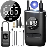 Juhtmeta elektriline kompressor autole ja jalgrattale, 4000mah Lcd