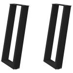 konsooli lauajalad U-kujulised 2 tk Must 28x(72-73) cm Teras CFE413344