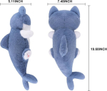 Fortuning's Jds kassi pl&uuml;&uuml;sm&auml;nguasi kassi kaisukaru hai kujuline kohev t&auml;idisega m&auml;nguasi kawaii kassi pl&uuml;&uuml;sm&auml;nguasi t&auml;idisega loom pl&uuml;&uuml;spadi m&auml;nguasi kingitus lastele 50 cm