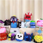 Blox Fruits pehme m&auml;nguasi, Blox Fruits kaisukaru pehme t&auml;idisega m&auml;nguasi-padi, &uuml;llatuskarp ilma koodita lastele, s&uuml;nnip&auml;evaks, j&otilde;uludeks, magamistuppa (suurus: Kitsune)