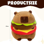 Hamburgeri kapibara kaisukaru, 20 cm kapibara kaisukaru, veese sea kaisukaru, armas kapibara burgeri kaisukaru, kaisukaru kapibara, pl&uuml;&uuml;sis t&auml;idisega m&auml;nguasi kingitus lastele poistele t&uuml;drukutele