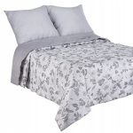 Voodikate 200x220 cm tepitud kahepoolne pleed muster N21 lehed