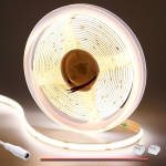 Goming 12 V Cob Led riba naturaalne valge 4000 K 5 m Led riba 11 W/m 312 Led/m Led riba isekleepuv Cri 93+ mitte veekindel Ip20 siseruumide kodu k&ouml;&ouml;gi kaunistamiseks (toiteplokk ei kuulu komplekti)