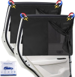 Pemotech beebi auto p&auml;ikesekaitse, 2 tk, magnetiline, uv-kaitse, j&auml;tkusuutlik ja kvaliteetne topeltkaitse efekt, p&auml;ikesekaitse autole, lastele, sobib 99% autodele, privaatsus teie perele