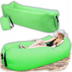 T&auml;ispuhutav kokkupandav Lazy Bag diivan rannale, tool, madrats, lamamistool, roheline