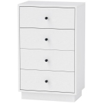 Kummut sidebord 7 sahtliga puitmaterjalist modernses stiilis 47 x 29 x 75 cm Valge