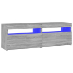 telerikapp，telerialus，TV kapp LED-tuledega, hall Sonoma tamm, 120 x 35 x 40 cm CFE841489