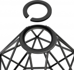 Ledscom.de puurvarjude komplekt, 3 tk, must, E27 / E14, 160 mm l&auml;bim&otilde;&otilde;t