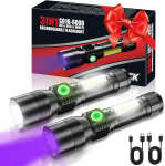 Aomees led taskulamp 395 nm uv-lamp laetava akuga, 5000 luumenit led taskulamp eriti ere laetav usb veekindel mini taskulamp 7 režiimi uv taskulamp