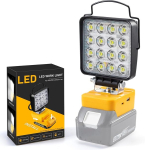 Akulamp Makita 18 V jaoks, 48 W 4800 Lm juhtmevaba Led-t&ouml;&ouml;valgusti, kaasaskantavad prožektorid 2 heleduse režiimiga, mini ehitusplatsi lamp hoolduseks, telkimiseks