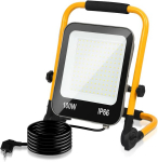 Yakimz 100 W led ehitusprožektor t&ouml;&ouml;valgusti 10000lm 144 led ip66 veekindel ehitusvalgusti 6000k t&ouml;&ouml;valgusti k&uuml;lm valge kokkupandav n&auml;ituselamp siseruumides kasutamiseks