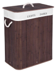 Bambusest pesukorv 100L. 2 sektsiooni, wenge