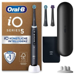 Oral-B iO seeria 5 Plus v&auml;ljaanne elektriline hambahari, PLUS 3 vahetatavat harja, sealhulgas valgendamine, reisikarp, 5 puhastusrežiimi, disainitud Braun'i poolt, kingitus mehele/naisele, matt must.