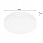 Valge LED laelamp 70W &uuml;mmargune 60 cm &ndash; plafon puldiga, 3 valgusv&auml;rvi
