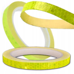 Helkurteip, isekleepuv, hoiatuslint jalgrattale, t&otilde;ukerattale, kollane, 8 m