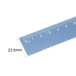 Alumiiniumist joonlaud 15 cm, laineline serv, auguga ringide joonistamiseks