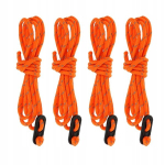 Helkuriga telgi n&ouml;&ouml;ri pinguti komplekt Paracord 4tk x 2m Oranž A
