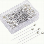 &Otilde;mblusn&otilde;elad p&auml;rlitega, dekoratiivsed n&otilde;elad, 100 tk, valged pead, 40 mm