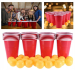 Peom&auml;ng Beer Pong, &otilde;llelauatennis, m&auml;ng topside ja pallidega, 48 tk