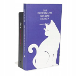 Valge metallist raamatu tugi kass p&ouml;&ouml;ning t&ouml;&ouml;stuslik dekoratiivne alus