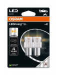 Auto lambipirnid Osram PY21W LED S 1.3W 7507DYP 12V BA15s 2tk.