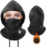 Qunature Suusa Talvine Soe Tuulekindel Mask Must M