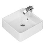 Ristk&uuml;likukujuline valge keraamiline vannitoa valamu &uuml;levooluga Granitan Tera