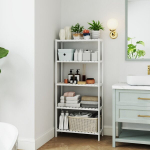 Vannitoa riiul, 26x60x130 cm, Valge, Vannitoa riiul, SONGMICS BCB35Y, 26x60x130 cm, Valge