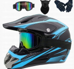 Laste mootorrattakiiver Enduro Quad koos prillide ja multi-style kindaga