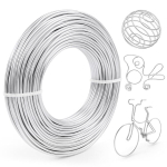 Minisoiso craft traat 2 mm x 30 m, traat k&auml;sit&ouml;&ouml; jaoks, alumiiniumist ehtetraat, sidumistraat, h&otilde;bedane traat k&auml;sit&ouml;&ouml; jaoks, &otilde;huke, craft traat, &otilde;huke ehete valmistamiseks, k&auml;sit&ouml;&ouml;, isetehtud skulptuurid, p&auml;rgade valmistamine