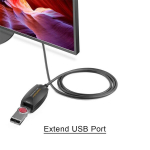 Cablecreation Gold (pikk 16 jalga) &uuml;likiire Usb 2.0 aktiivne pikenduskaabel, Usb 2.0 pikendus Usb A-male kuni A-female kaabel, 5m/16 jalga, must