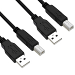2 x usb printerikaabel, 1,8 meetrit, usb 2.0 t&uuml;&uuml;p b kaabel, kiire usb 2.0 kaabel t&uuml;&uuml;p a kuni t&uuml;&uuml;p b printeritele ja skanneritele, vastupidav disain tagab t&ouml;&ouml;kindluse ja h&auml;iretevaba &uuml;henduse