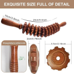 1 x puidust massaažirull, premium-klassi fastsia pulk k&auml;epidemega, massaažirulli massager, fastsia puidust pulk lihaste l&otilde;&otilde;gastamiseks, jalgadele, reitele, k&otilde;hule, kehale (pruun)