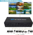 4k hdmi multi-viewer l&uuml;liti 9x1/ekraani jagaja/l&uuml;liti | 1080p / 4k @30hz | 10 vaatamisrežiimi toega helis&uuml;nkroonimise v&auml;ljund turvakaamerale, m&auml;ngukonsoolidele